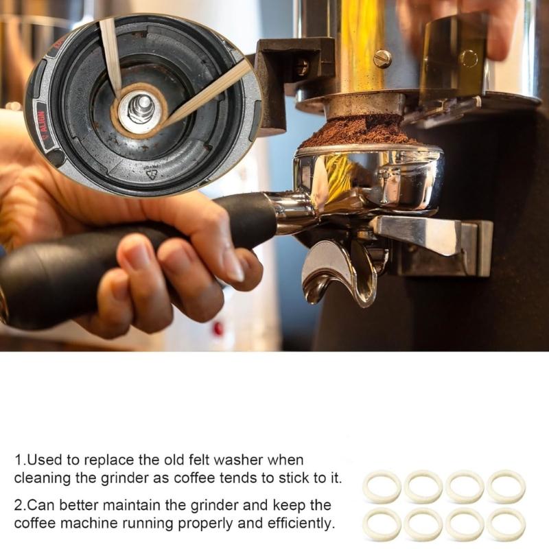 8 Pack Soft Felt Cushioning Gaskets Sealing Rings for Equipment Delivering Enhancing Durability and Quiet Operation