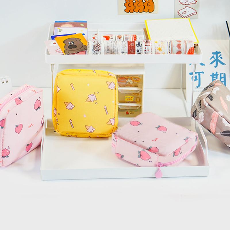 Women Girls Tampon Storage Bag Cosmetic Bag Organizer Bag Organizer Case Sanitary Pad Pouch Napkin Cosmetic Bags Tampon Holder