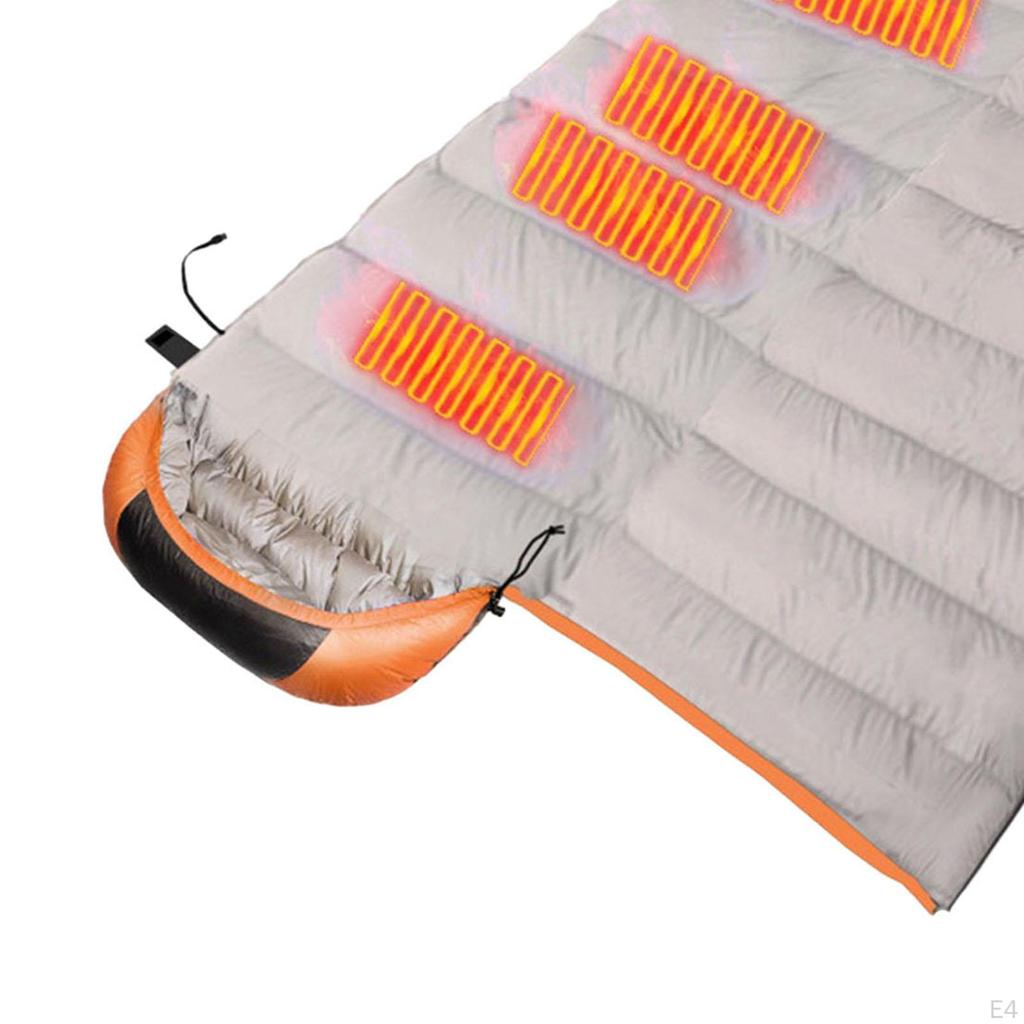 Compact Heated Sleeping Bag USB Winter Waterproof Warm Soft for Hiking