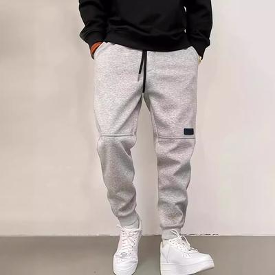 Solid Color Men's Casual Joggers With Pockets, Drawstring Pants For Sport And Casual Wear