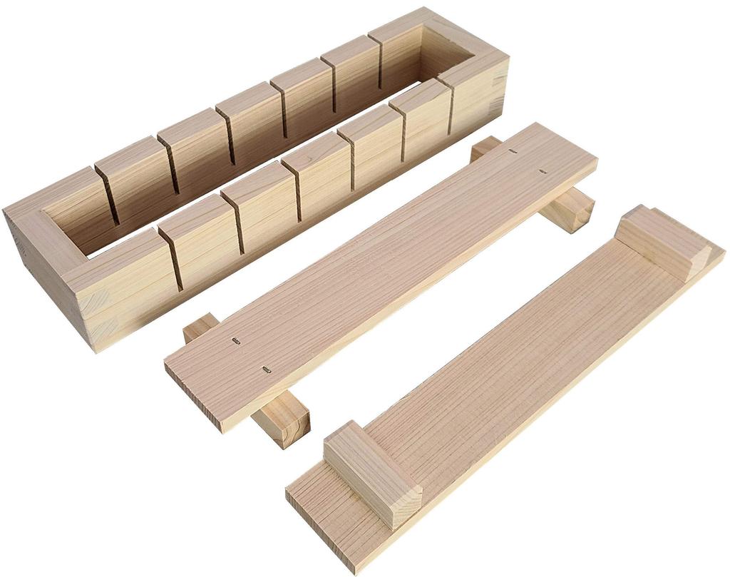 Umezawa Pressed Sushi Hinoki Natural for Cooking Made in Japan Mold, Seven-Section, Wooden, Cypress, Material, Restaurants, Kitchens, Utensils,