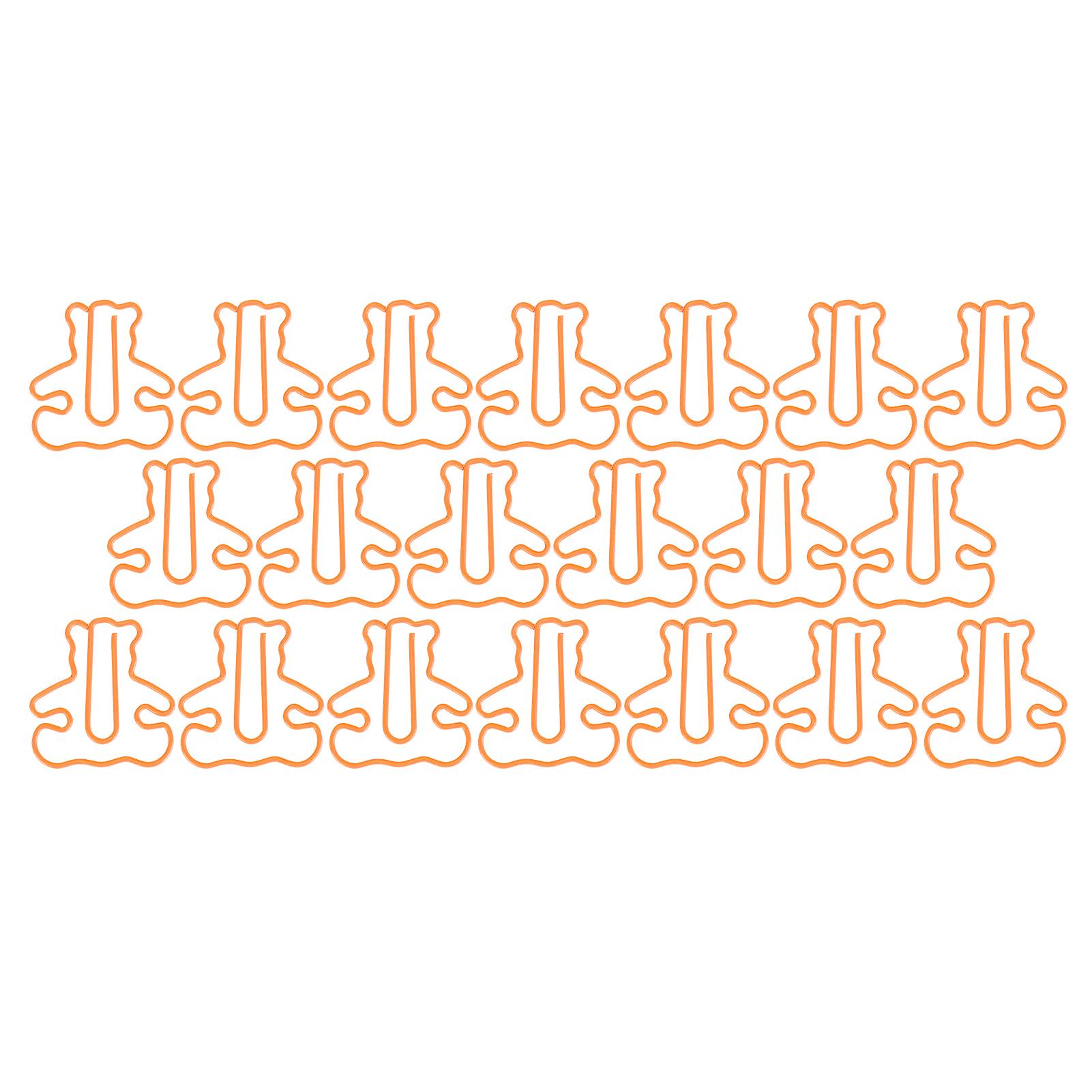 

20PCS Plastic Coated Wire Paperclip Br Shape Bookmark Clip File Notebook Holder