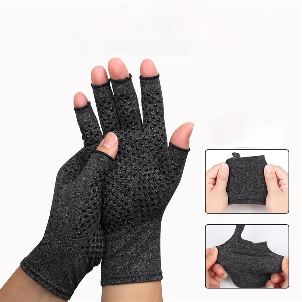 1 Pair Of Half Finger Gloves Non-slip Breathable Comfortable Stretch Nursing Training Gloves