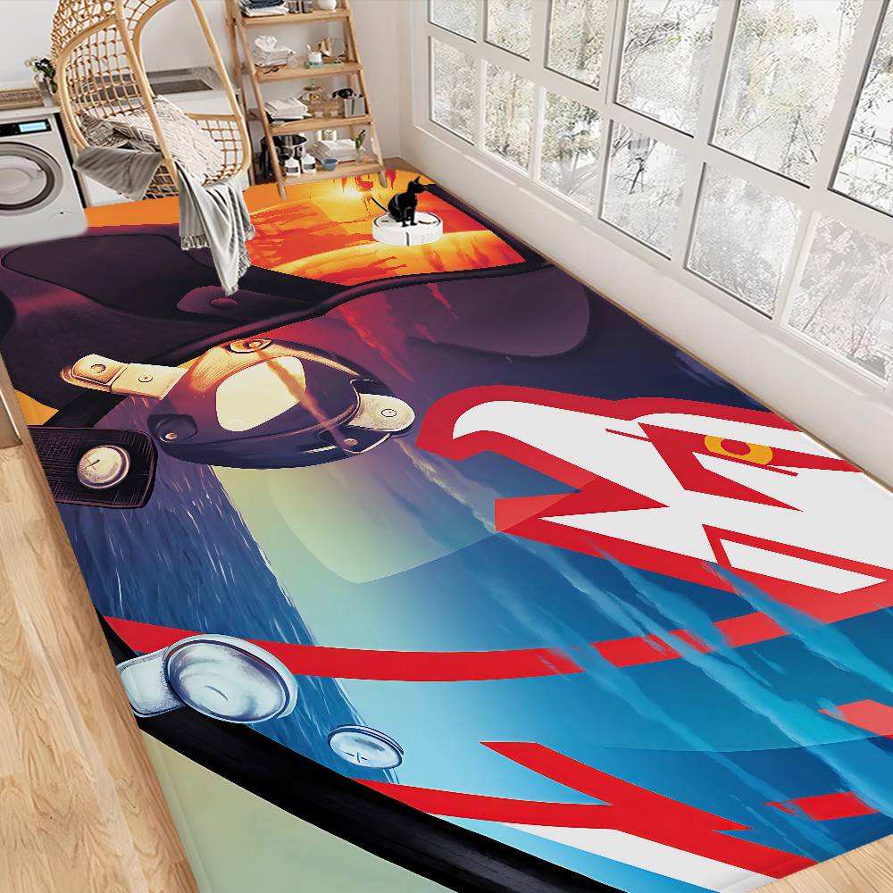 T-Top Gun Floor Mat Retro Multiple Choice Living Room Kitchen Rug Non-Slip Modern Home Decor