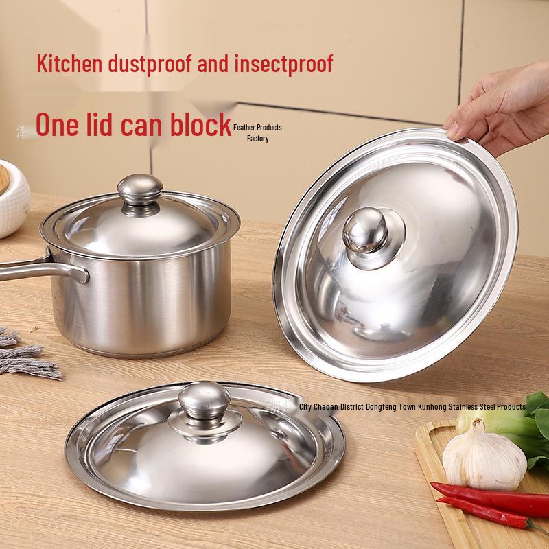 Universal Stainless Steel Multi-purpose Lid for Pot, Gaiwan, Basin, Bucket, Oil Drum, and Cauldron