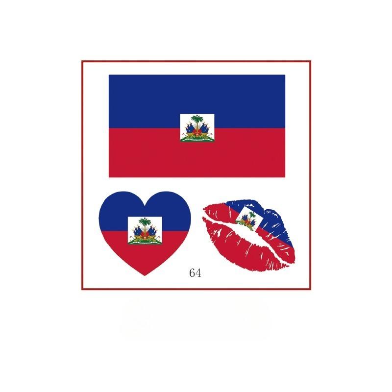 10PCS New World Cup Flag Tattoo Stickers Football Game Games Tattoo Stickers Makeup Face Stickers