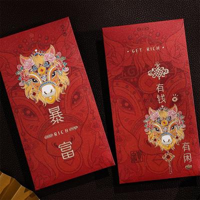 6Pcs 2026 Horse Year Red Envelopes Chinese Style Blessing Lucky Money Envelopes Traditional Cartoon Red Packets