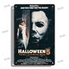 Halloween Movie Decorative Plaque Tin Metal Retro Sign Cinema Cafe Bar Decoration Poster Board Modern Home Wall Decor Aesthetic