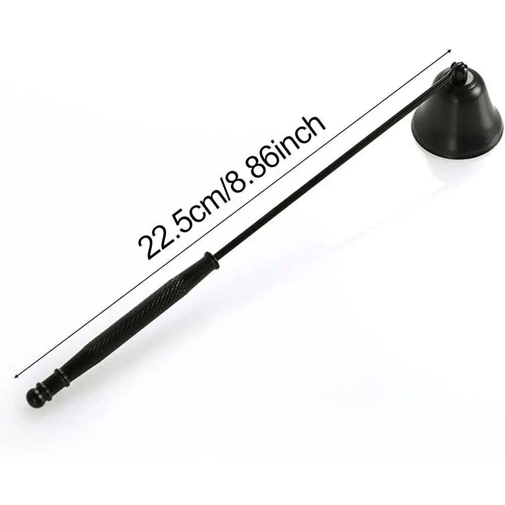 Stainless Steel Candle Extinguisher Anti-Slip Bell Shape Cover Candle Stopper Wick Snuffer with Long Handle