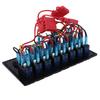 Black 8 Gang Rocker Switch Panel Toggle Switch with LED Backlight Motor Boat Modification DC12‑24V