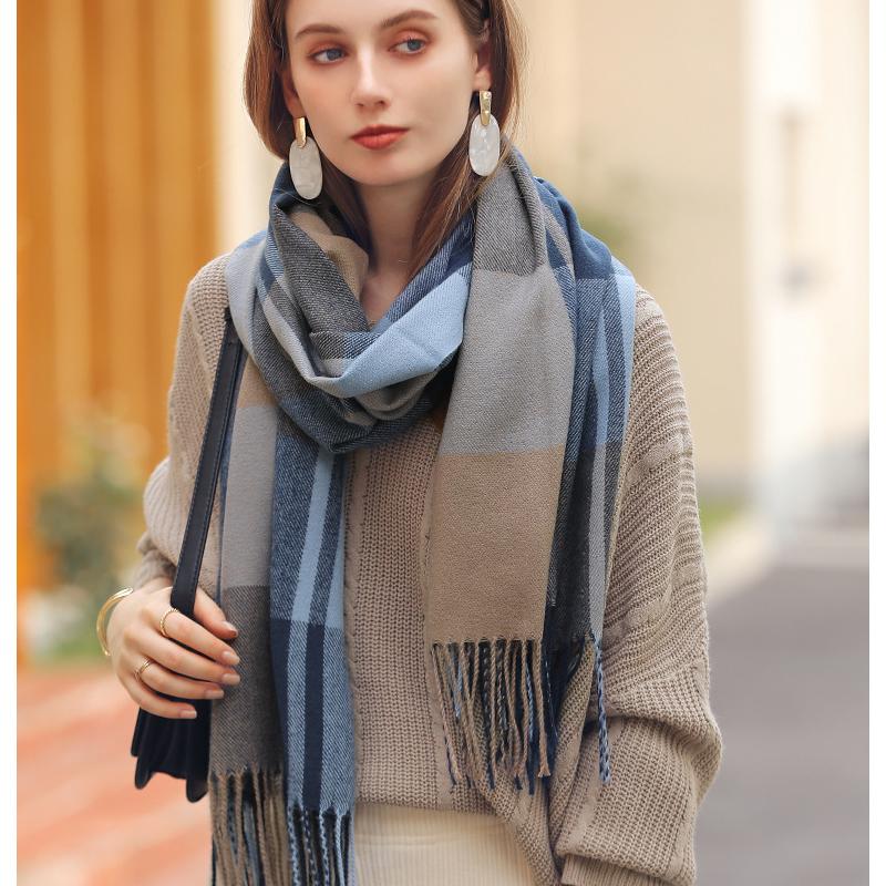 Dámská šála Zimní šál Silný teplý střapec