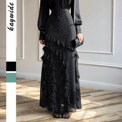 Casual Holiday Polka Dot Lace Long Skirt Skirt Women's Autumn and Winter