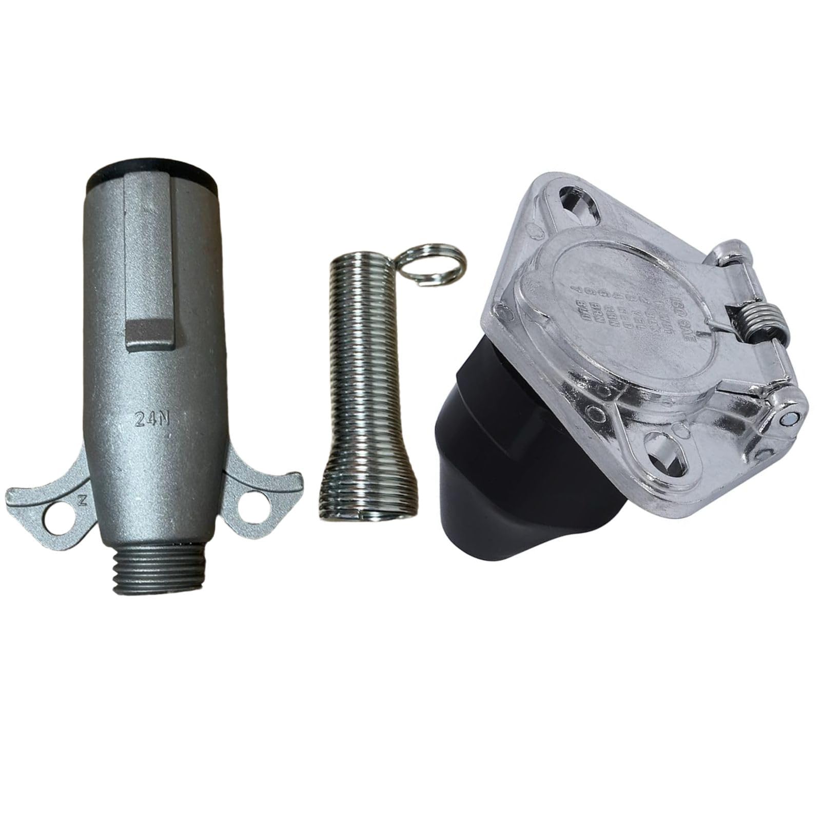 

FUKUMIDO 7-Pin Tow Hook for RC Cars, Boats, and Motorcycles, with Wiring Springs, Hitch Carriers, and 7-Pole Socket Plug Set