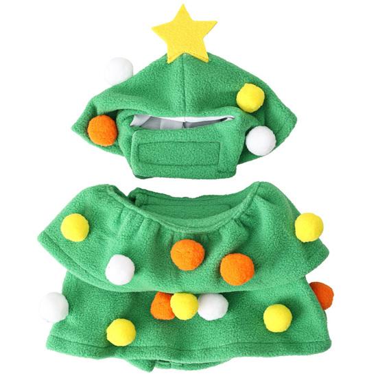 

2 шт./компл., рождественская елка, одежда для домашних животных, помпоны, желтая звезда, декор, мягкие регулируемые наряды без рукавов