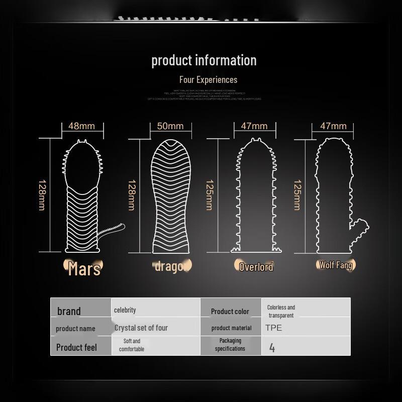 Celebrity Erotic Wolf Tooth Crystal Sleeve for Men - Thickened God of War Alternative Toy.