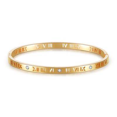 JYL Bracelet  Roman Numeral Hollow Design Enhances Wisdom & Harmony