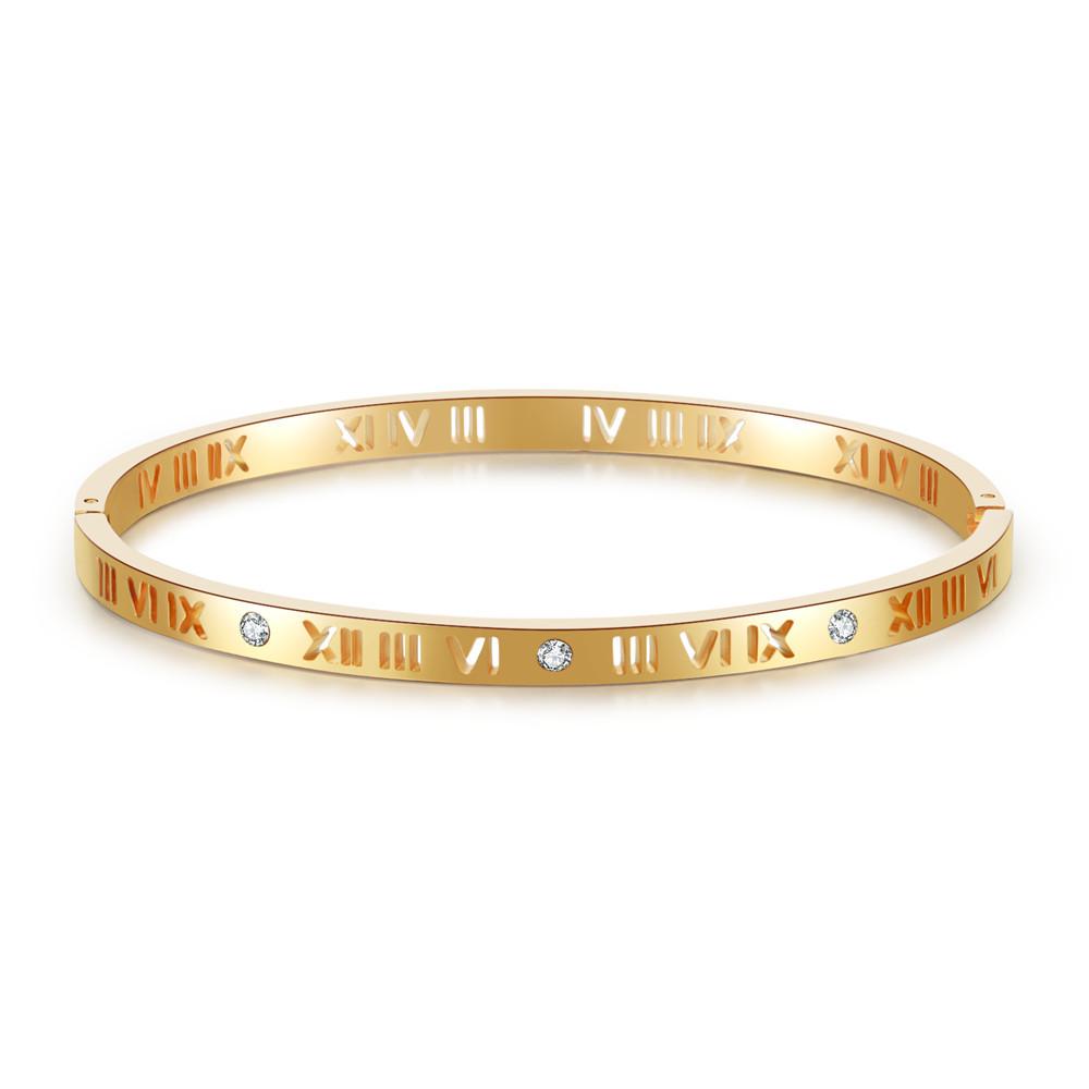

JYL TS Bracelet Roman Numeral Hollow Design Enhances Wisdom & Harmony ZJ6068 сонячне сяйво