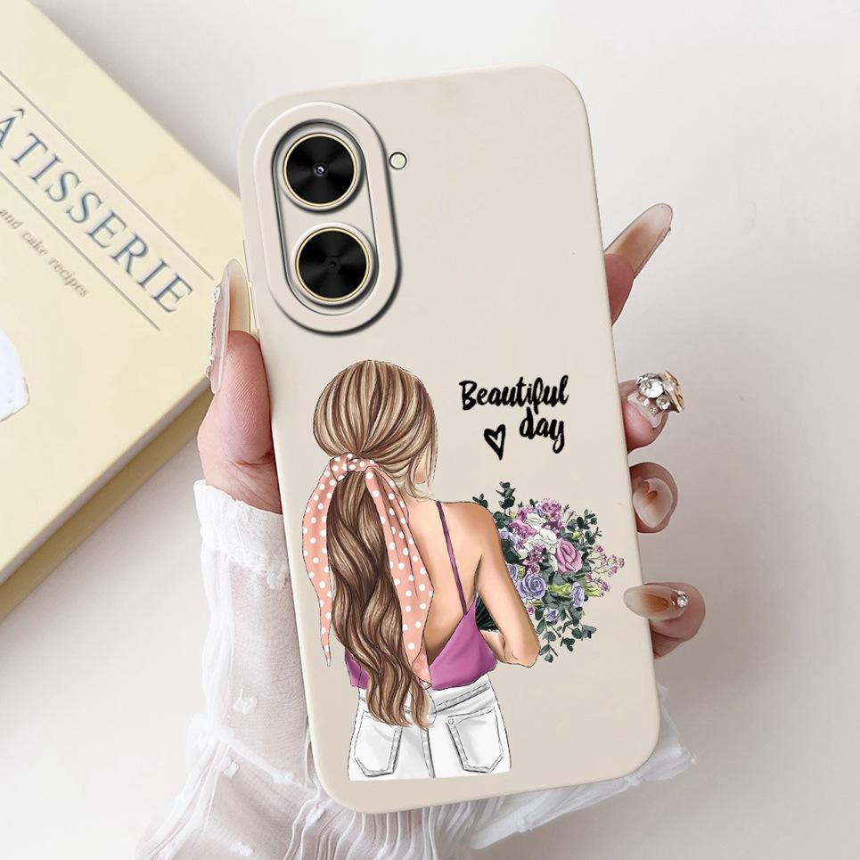 

Для Xiaomi Redmi A5 NFC RedmiA5 Чохол Poco C71 Coque Funda Квітка Дівчачий Кролик Жіноча Мода М який Чохол для Телефона М який Силіконовий Футляр Xiaomi Redmi A5