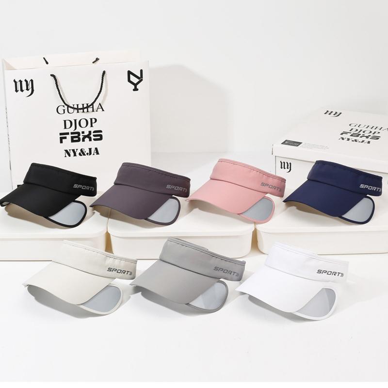 Summer Outdoor Sunshade Sports Retractable Hat Brim Empty Top Hat Men's Quick-Drying Sunscreen Cap Women's Running Sun Hat