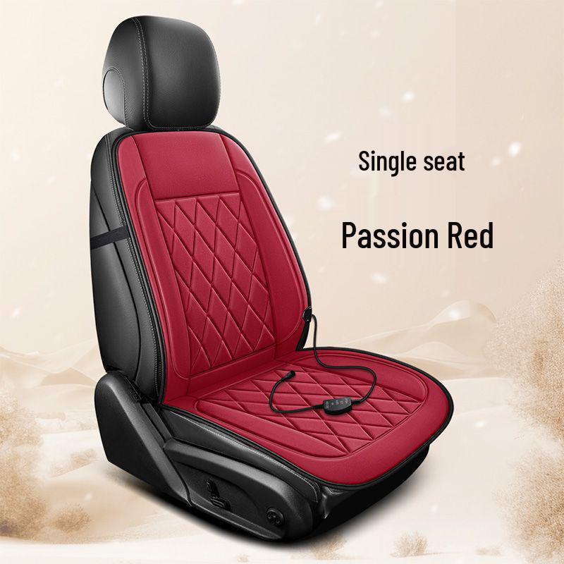 12V Electric Heated Plush Car Seat Cushion for Winter