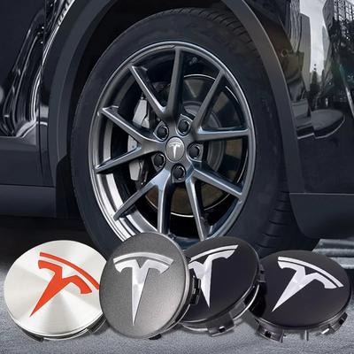 4Pcs Car Hub Cover Wheel Center Cap Decoration Accessories For Model-Y Model-3 Model-X Model-S Cybertruck Roadster SpaceX