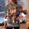 Women's Casual Fashion Plus Velvet Thickened Christmas Print Hooded Sweatshirt
