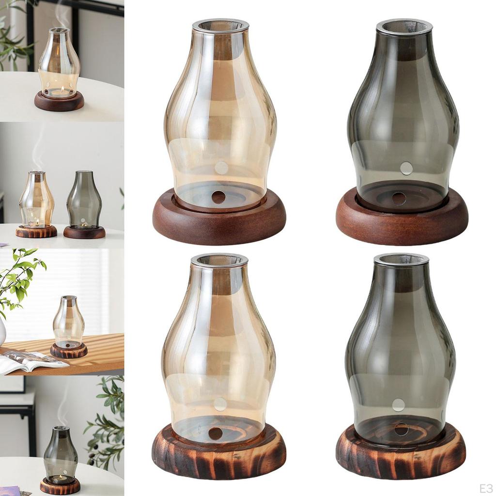 Burner Stand Wood Modern Censer Fragrance for Bedroom Centerpiece Cafe Party Wedding