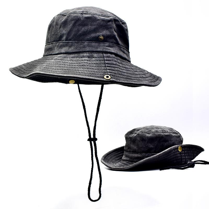 Nové prané bavlněné klobouky typu bucket klobouk Jaro Léto Muži Ženy Panama klobouk Rybářská lovecká čepice Sluneční klobouky Venkovní sluneční klobouk