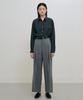 Lingseoul Two Tuck Wide Pants-Gray