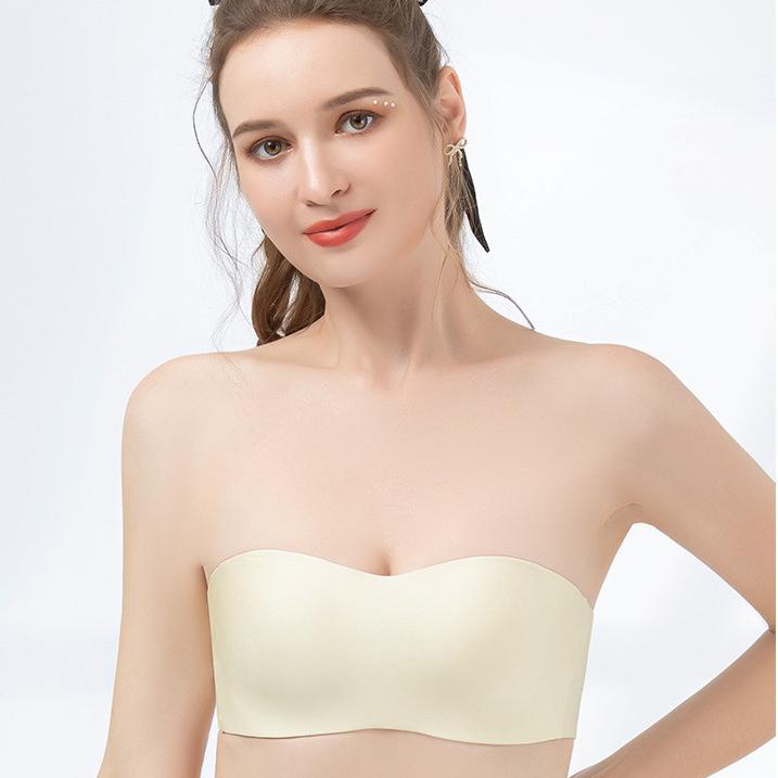 Strapless Bras Women's Anti-slip Strapless Bra Thin Breathable Bra Without Underwire Seamless Bra Smooth Bra Push Up Bra