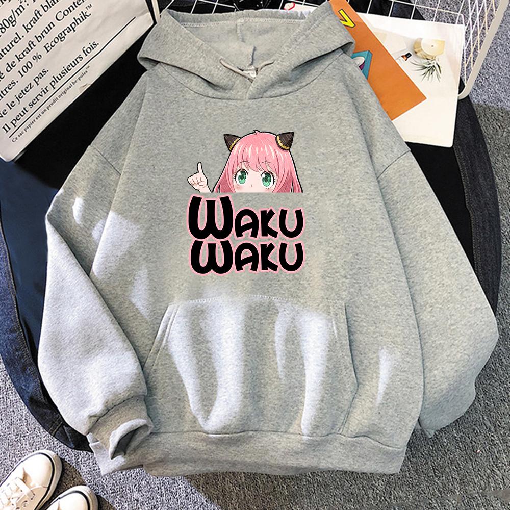 Anime Giapponese Spy X Family Anya Forger Abbigliamento Unisex Felpe con Stampa Grafica Streetwear Harajuku Felpa con Cappuccio Unisex Cartone Animato Kawaii