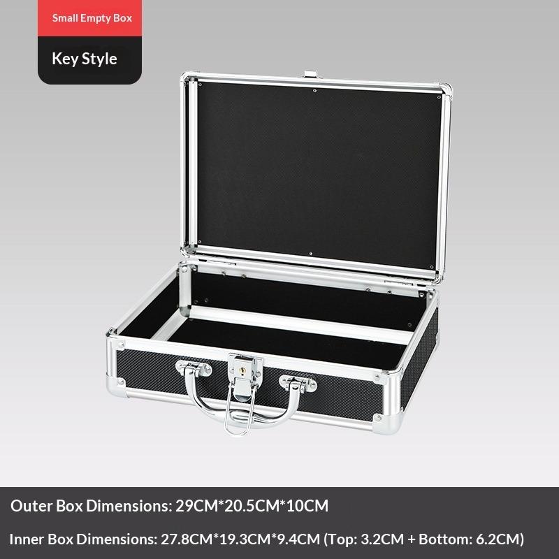 DIY Household Toolbox Aluminum Alloy Multi-functional Hardware Equipment Instrument Box Large Safety Box Portable Storage Box type1