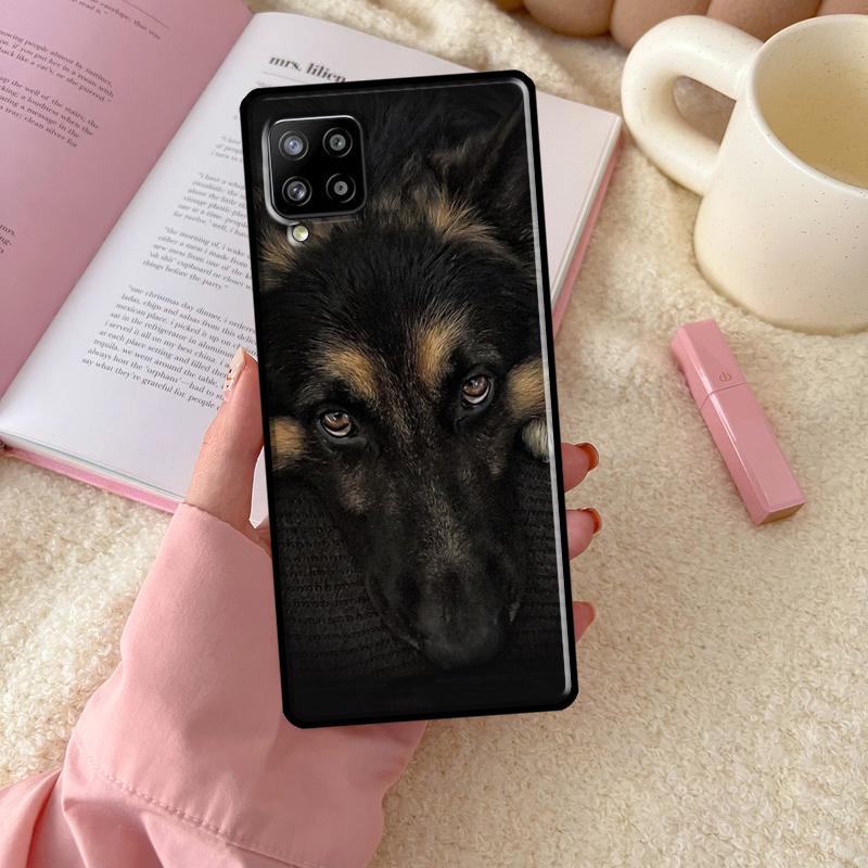 Tegneserie Schæferhund Deksel For Samsung Galaxy A54 A34 A14 A13 A12 A22 A32 A52 A72 A51 A71 A53 A52S Bakdeksel