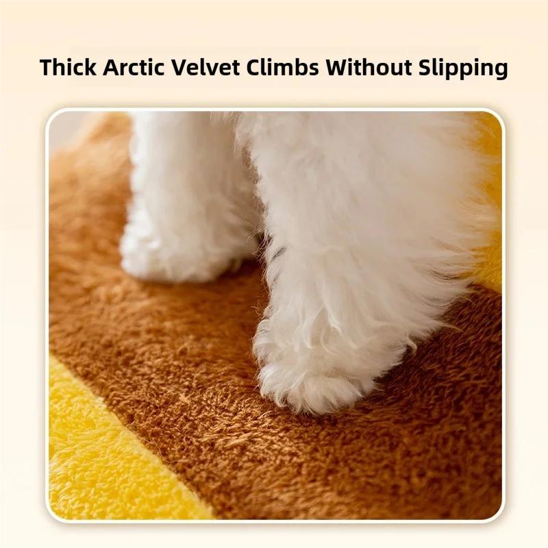 Cute Bee Puppy Stairs 2/3 Steps Ladder Dogs Protect Older Dog Pet Ramp Ladder Anti-slip Removable Dog Bed Stairs Pet Supplies