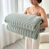 Affordable Luxury Solid-Color Double-Sided Fleece Blanket, Thickened Air-Conditioning Blanket, Nap Blanket, Sofa Throw