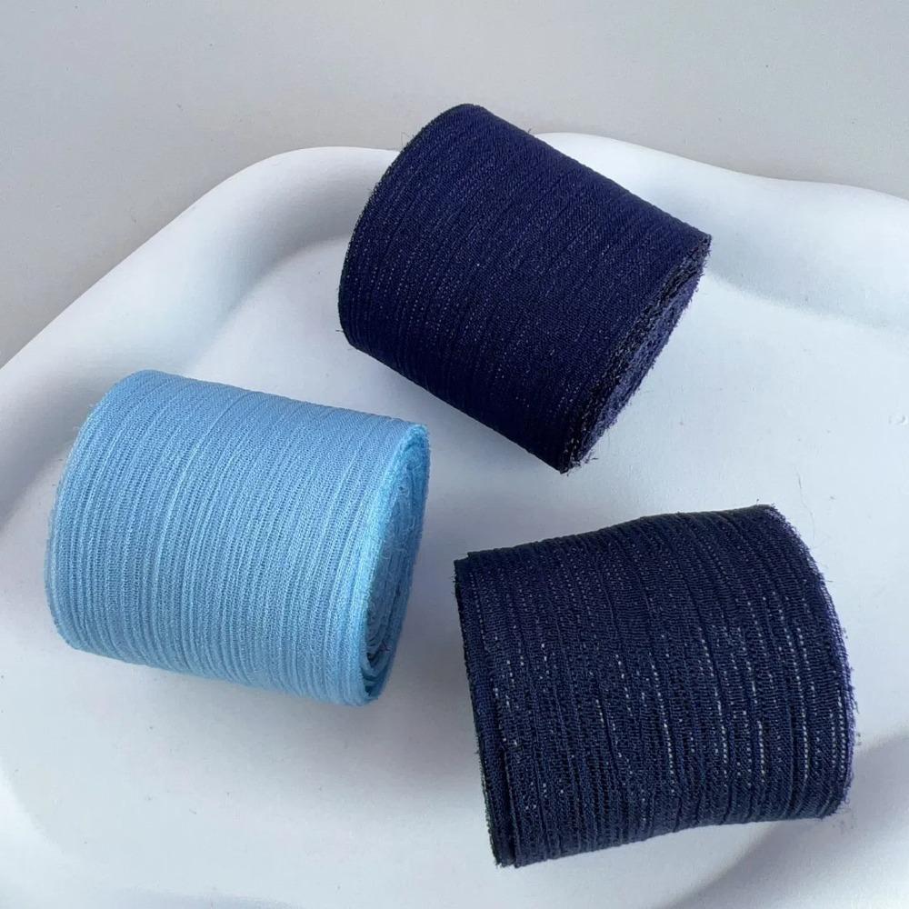 

3pcs Bouquet Wrapping Chiffon Wrinkle Mesh Bright Silk Packaging Yarn Ribbon Chiffon Ribbon Flower 2
