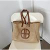 Straw Hollow Knitted Handbag Large Capacity Handmade Shoulder Handbag Women 2025 Designer Casual Beach Bag Ethnic Style