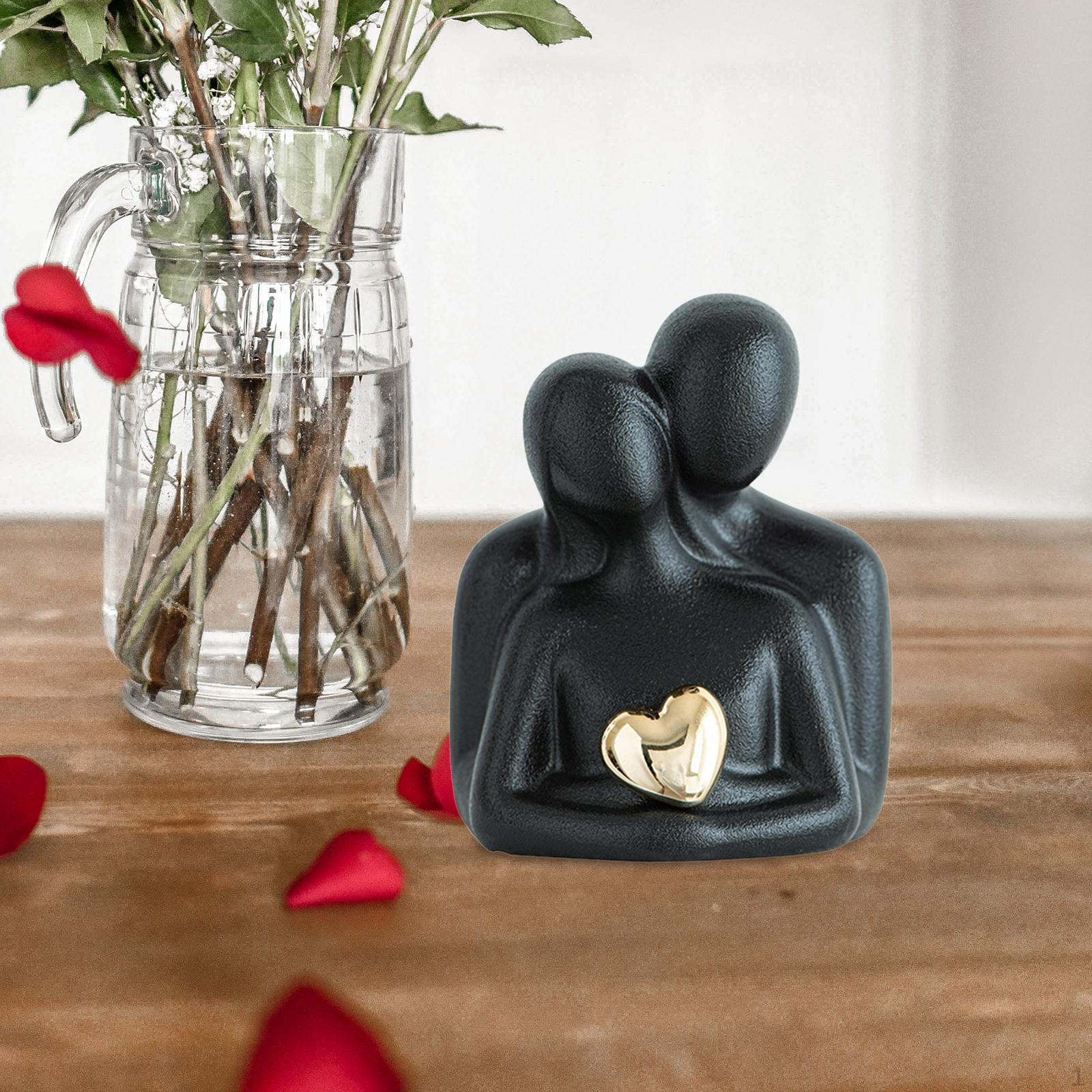 

Couple Statue Abstract Sculpture Lover Figurine Desktop Ornament for Office Fireplace