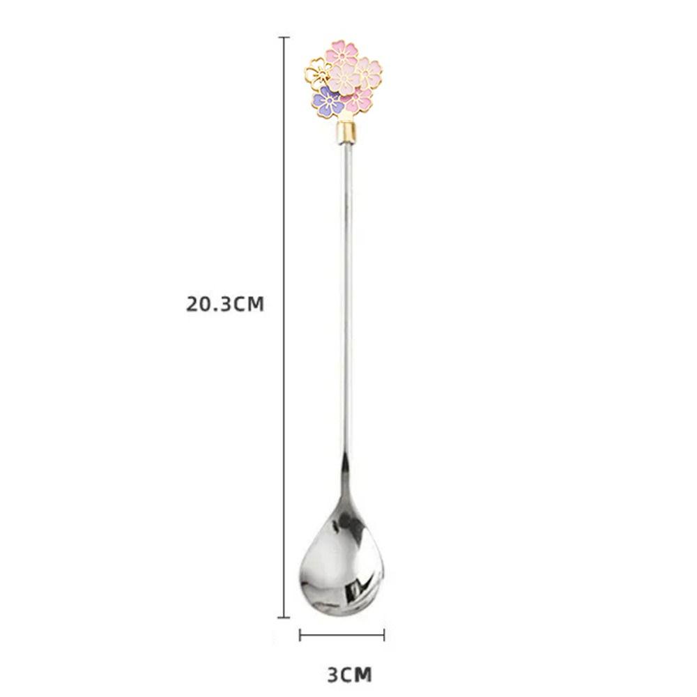 

304 Stainless Steel Coffee Dessert Spoon Long Handle Tea Spoon Espresso Spoon Cocktail серебряный