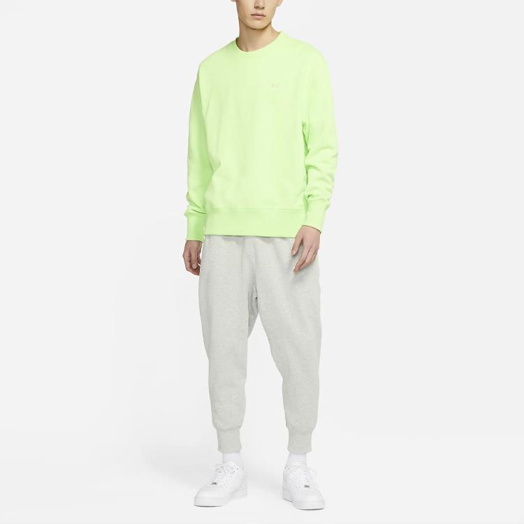 Nike Sportswear Logo Casual Sweatshirt Men Tops Neon-Lime Teal DA0022-399