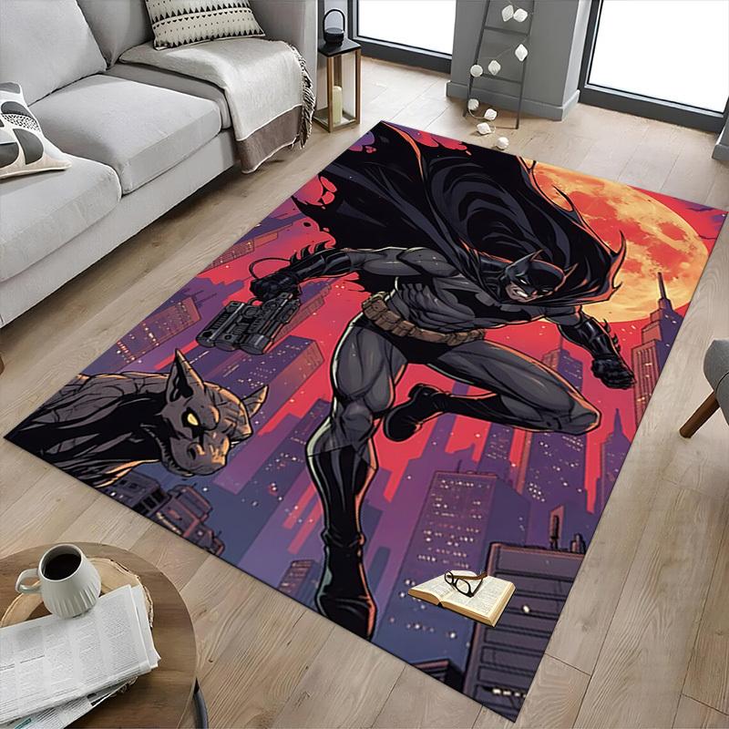 1pc Batman Night Cityscape Carpet, for Home & Office Decor, Desk Chair Carpet, Festive Gift,Conference Room CarpetL1288