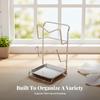 Pot Lid Rack with Drain Tray Countertop Pot-Lid Board Holder Vertical