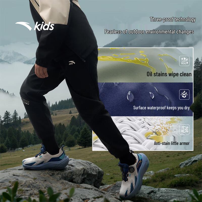 Anta Kids Boys  Winter Fleece-lined Cargo Sports Pants A52546508 100