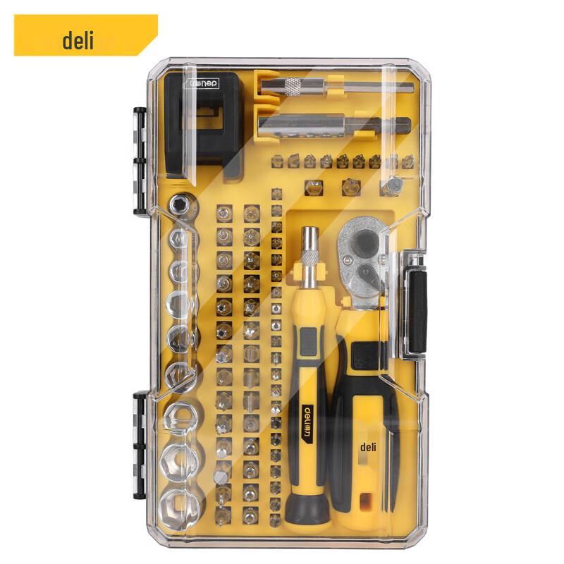 Deli 75-in-1 Precision Electronic Repair Ratchet Screwdriver Set 1