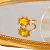 Salircon Exquisite Cute Colorful Rhinestone Adjustable Open Ring Lady Retro Acrylic Stackable Knuckle Ring Y2K Jewelry Accessory
