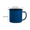 2Pcs Enamel Cup Vintage Enamelware Design Stable Base Non Slip Bottom Enamel Mug for Hot Drinks Cold Beverages