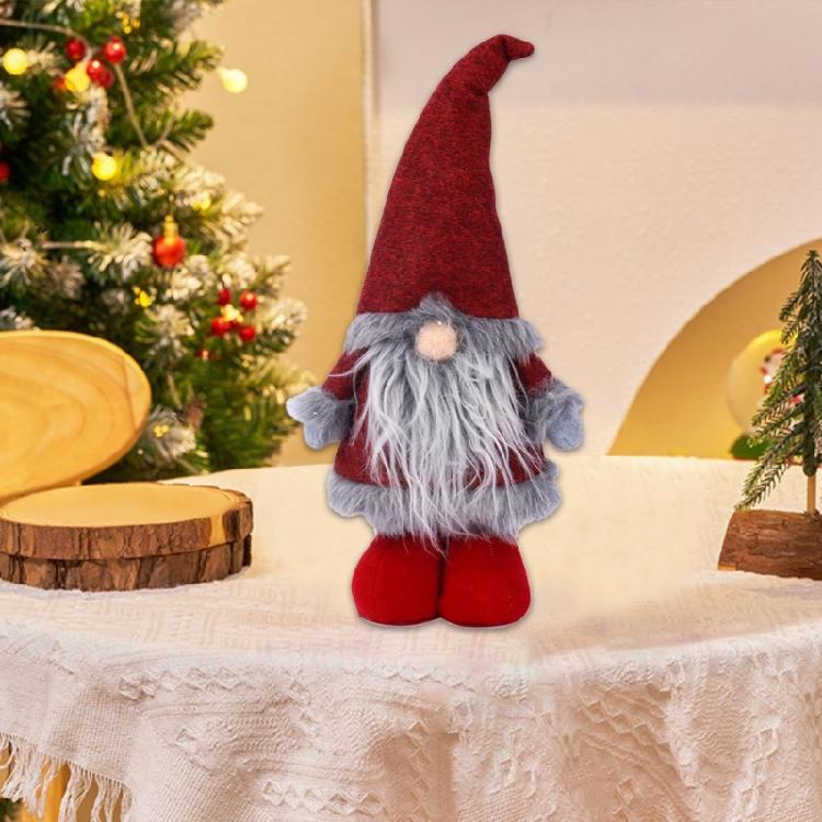 Simple No Face Santa Ornament Portable 160g Felt Decoration For Christmas Tree And Tabletops