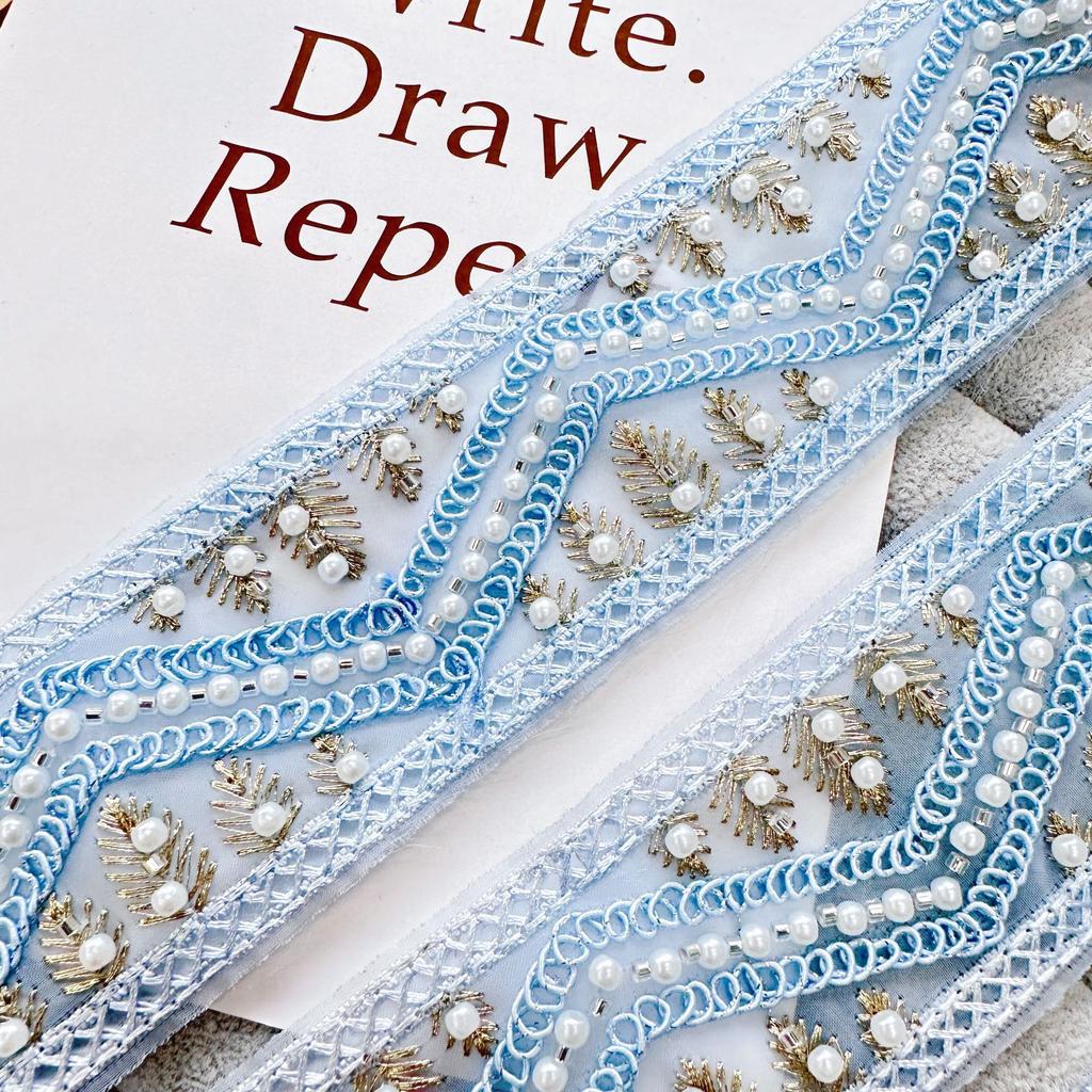 Western Regions Antique Clothing Clothing Hot Ethnic Style Solid Color Embroidered Beads Lace Hand Cuffs Belt Decorative Barcode