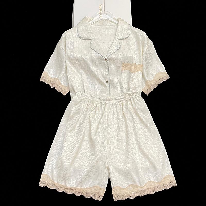 Summer Sweet And Gentle Pink Short Sleeve Shorts Pajamas Ladies Wind Suit Loungewear