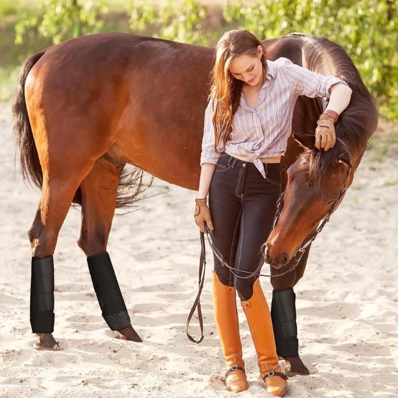 Horse Leg Support Boot Brushing Horse Boot Horse Foreleg Hindleg Wraps Horse Protective Gear and Training Equipment